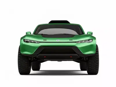 Futuristic Electric Off Road Rally Low-poly 3D model