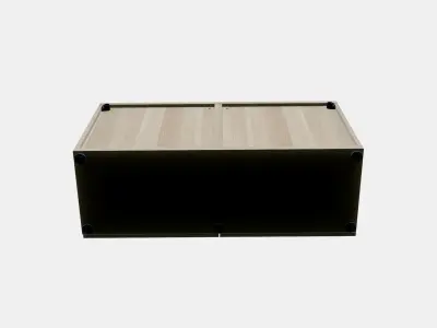 BESTA Shelf unit with glass doors 8 3D model
