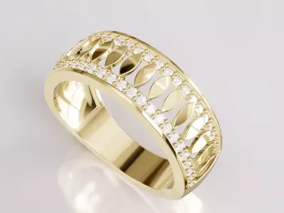 Jewelry Diamond Ring Model RG44 Free 3D print model