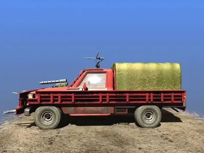 Offroad Battle Car 07 Low-poly 3D model