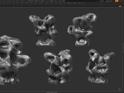 Modern Abstract Decorative sculpture 3d print model 3D print model 5