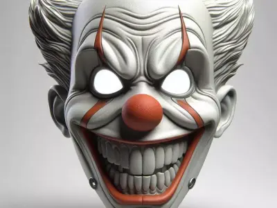 Creepy Clown Halloween Mask 3D print model