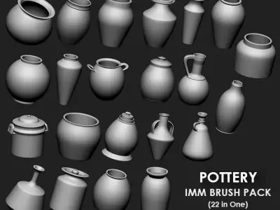 Pottery Collection IMM Brush Pack 22 in One vol 1 3D model
