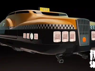 TAXI from FIFTH ELEMENT 3D model