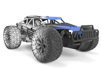 Remote Control Car Blue 3D model