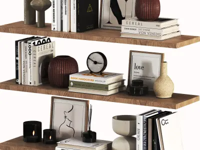Decorative Set 03 Low-poly 3D model purchase