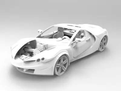 3D printable car model 3D print model