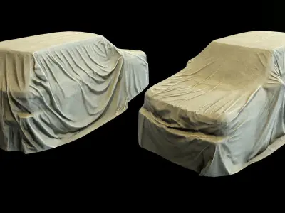 Car Cover d Low-poly 3D model