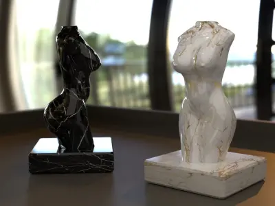 CHEAP MODELZ  Marble female body shape decoration 3D model