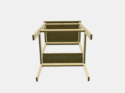 TENHULT Step stool Low-poly 3D model