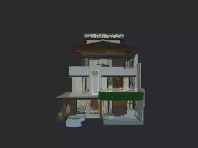 Modern Luxury Villa Exterior 3D Model FREE Free low-poly 3D model