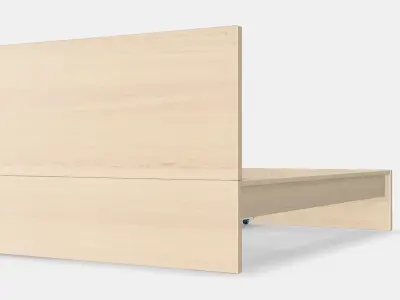 MALM Bed frame high w 2 storage boxes 24 Low-poly 3D model