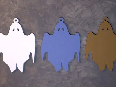 ghost earring 3D print model