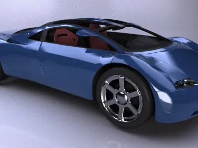 Fictional Car Audi Low-poly 3D model