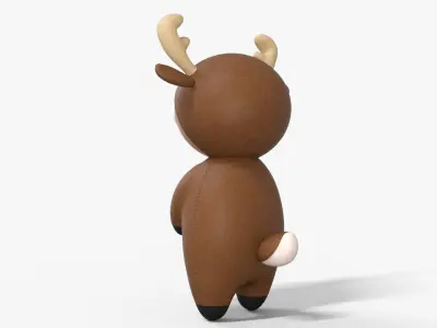 Cute Reindeer  Low-poly 3D model