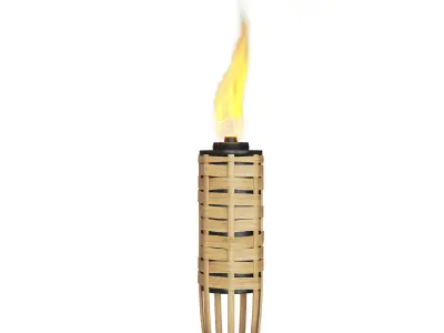 Bungalow Torch Bamboo 3D model