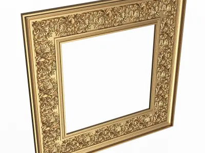 Classic Frame and Mirror 077 Low-poly 3D model