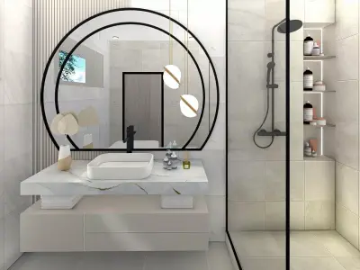Luxury Modern Bathroom 3D Model 3D model