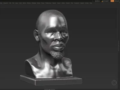 human head modern sculpture 3d print model 85 3D print model