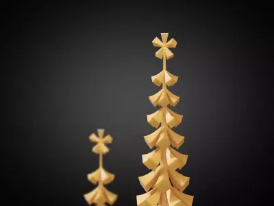 Stylized Christmas Tree Set 07 3D print model