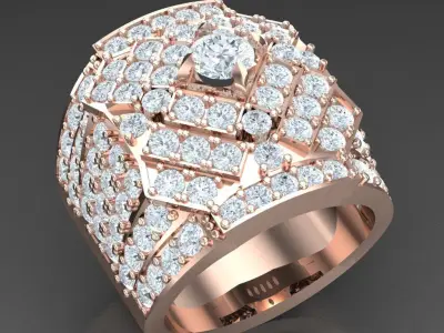 Luxury Men Rings Designs 4MR024 3D print model