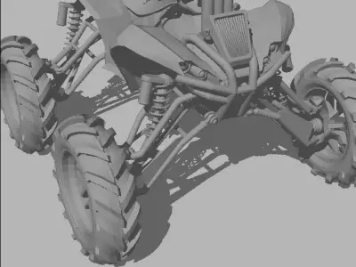 ATV Lifted Fourwheeler Quad 3D model