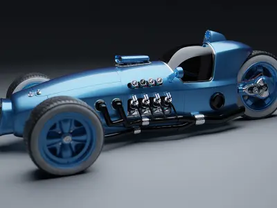 Open-wheel car 3D model