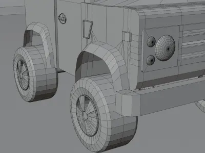 Blender toy car 3d model Low-poly 3D model