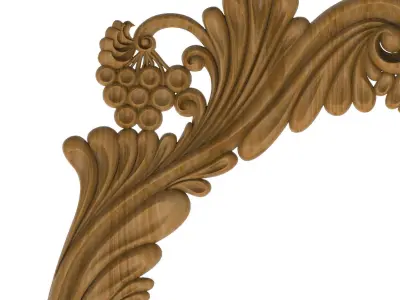 Carved picture frame STL 3D model