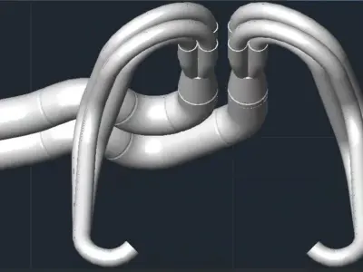 exhaust pipe 3D print model