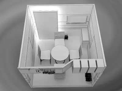 Booth Exhibition Stand a377b 3D model