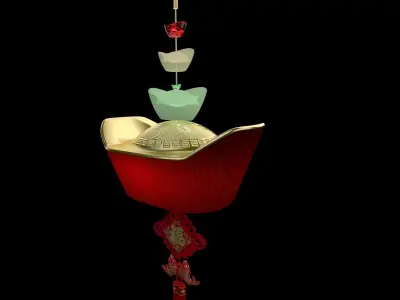 Chinese Red Lantern 3D model