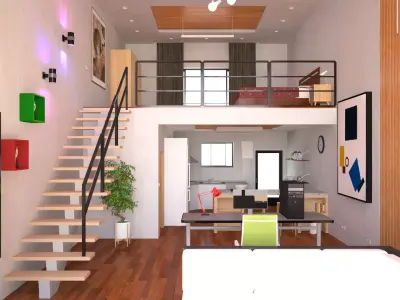 Duplex House Interior 3D model