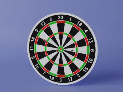 Dart Board  Low-poly 3D model