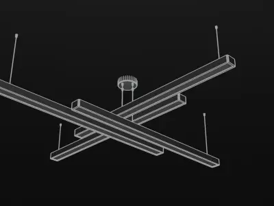 Modern Led Lamp Low-poly 3D model