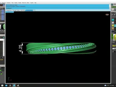 Luxury Slim Eternity Pave Diamond Ring for Women  4525 3D print model