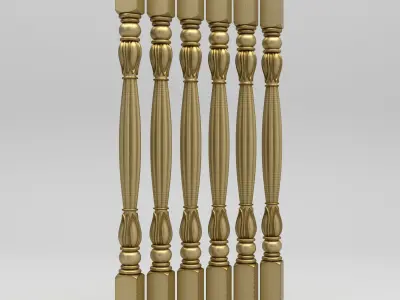 Carved Baluster 3D model get