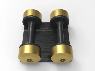 Hudy Dumbbell Low-poly 3D model