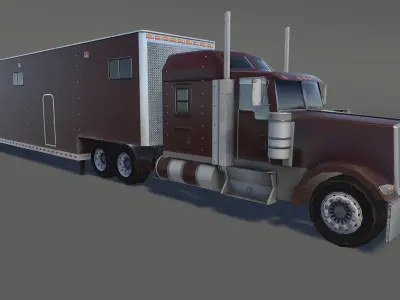 Transport Truck  Low-poly 3D model