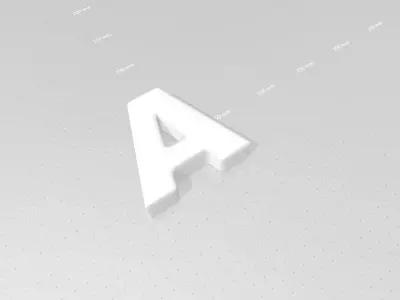 Vase A - Alphabet Vases Collection Letters - STL Printable 3D print model