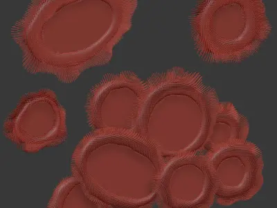 Sea Anemone Mirror Set by Pia Maria Raeder 3D model