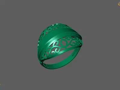 Plain Ring Women Ready STL 3DM Models Womens Rings 3D models 3D print model 49
