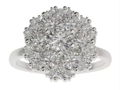 Cluster ring 3D print model