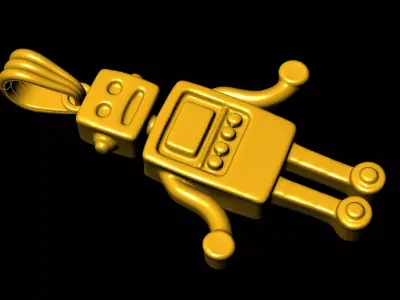 Robo pendant charms - one inch pendant 3D print model