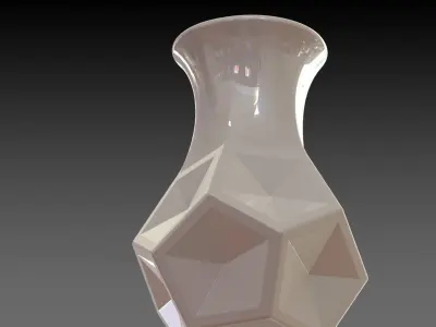 Geod vase with geometric design Free 3D model