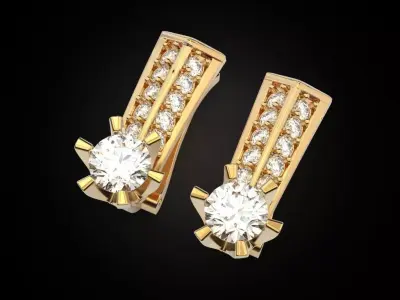 Classic Women Earring 3D print model