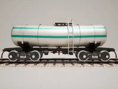 Animated game-ready TankcarV6 Low-poly 3D model