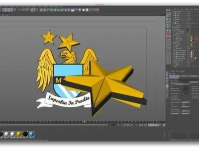 Man City logo 3D model