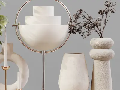 Decorative Set 227 Low-poly 3D model