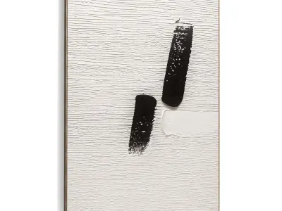 Plaster Two Photo Frame 505 Low-poly 3D model